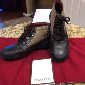 Coach short lace up hiking boots